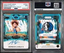 2023-24 Panini Court Kings Fresh Paint Autographs Dereck Lively II #FP-DLT card