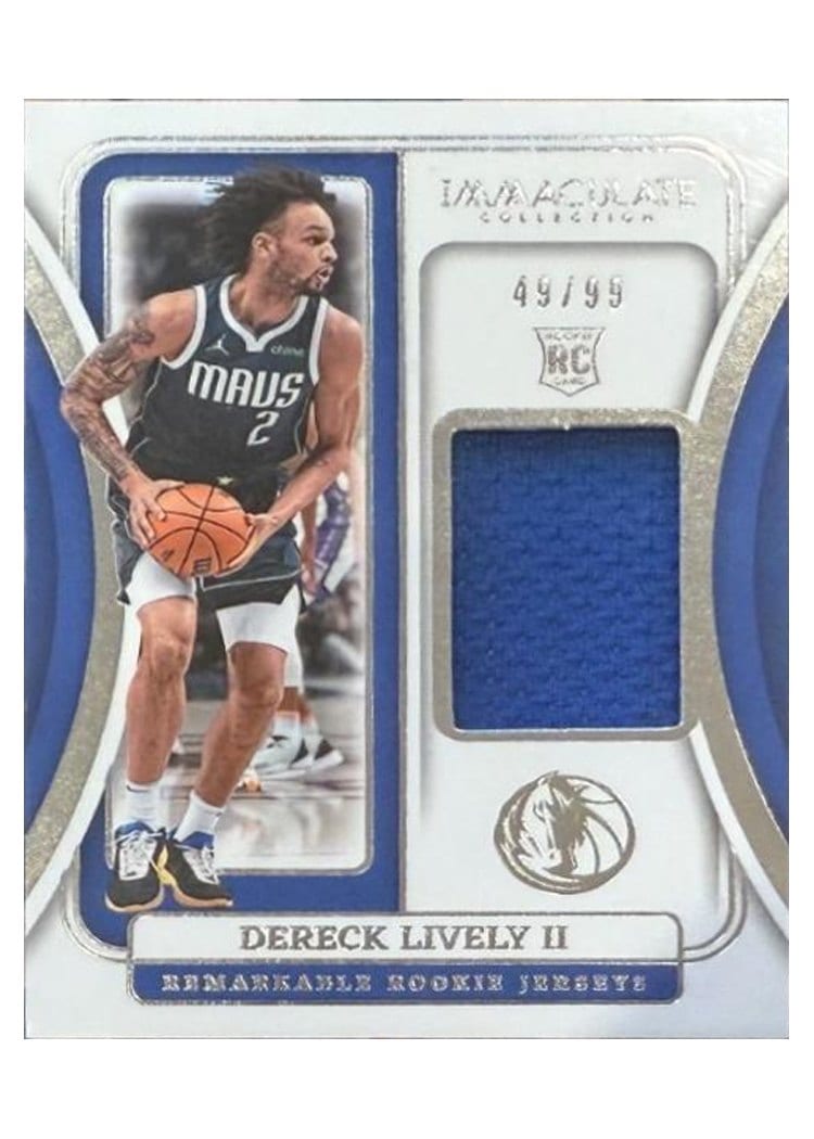 2023-24 Panini Immaculate Collection Remarkable Rookie Jerseys Dereck Lively II #23 card