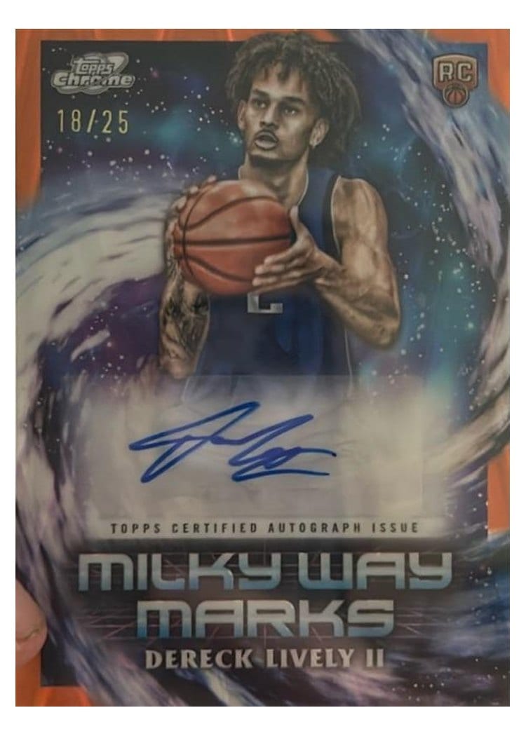 2023-24 Topps Chrome Cosmic Milky Way Marks Refractor Dereck Lively II #MWM-DL card