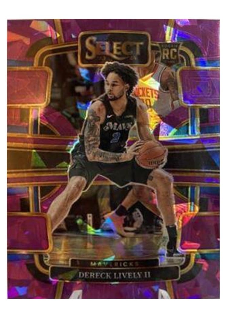 2023 Panini Select Dereck Lively II Cracked Ice Purple Prizm #76 card