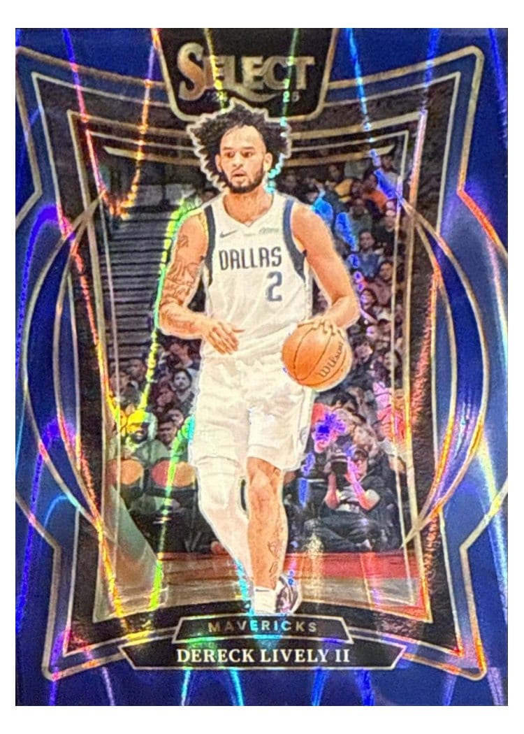 2024-25 Panini Select Base Set Dereck Lively II Blue Flash Prizm #26 card