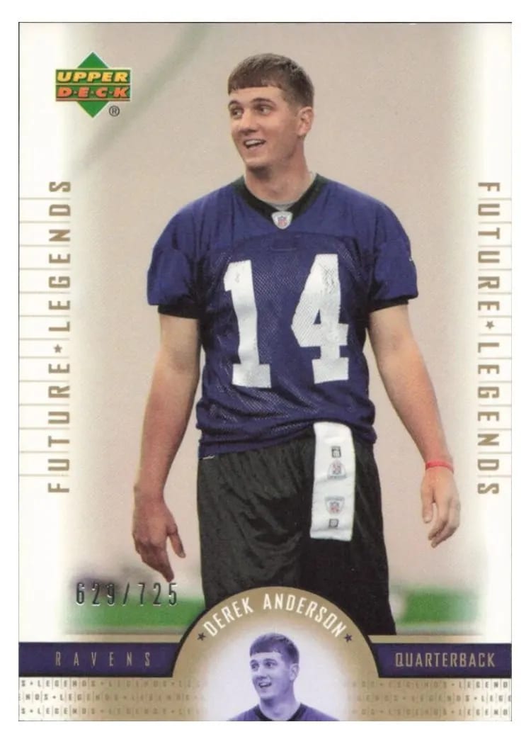 2005 Upper Deck Legends Derek Anderson #107 card
