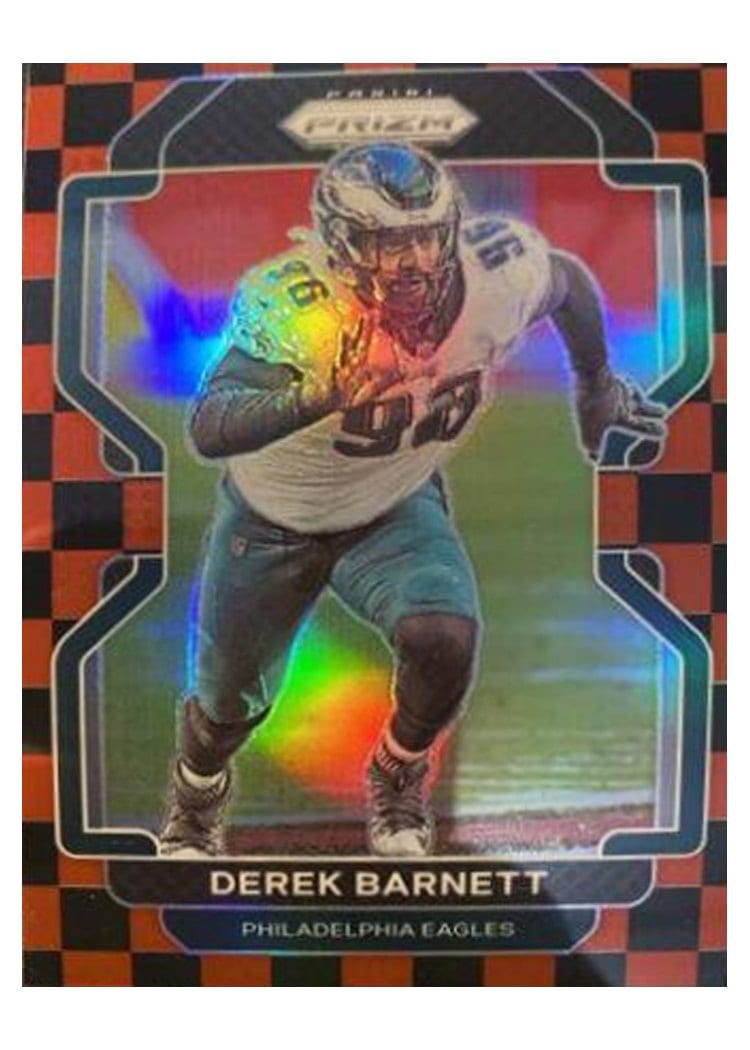 2021 Panini Prizm Base Set Derek Barnett Black and Red Checker Prizm #226 card