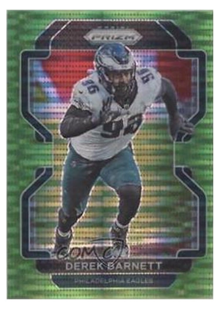 2021 Panini Prizm Base Set Derek Barnett Neon Green Pulsar Prizm #226 card