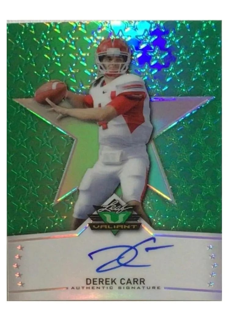 2014 Leaf Valiant Derek Carr #BA-DC1 card