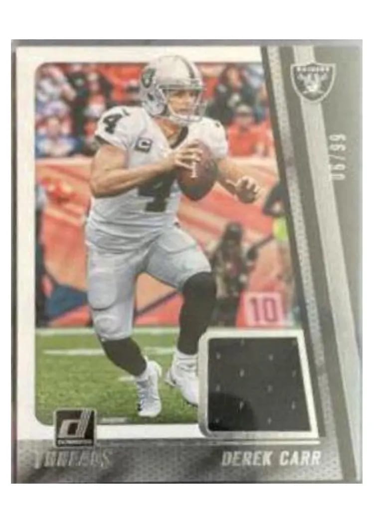 2018 Donruss Threads Derek Carr card