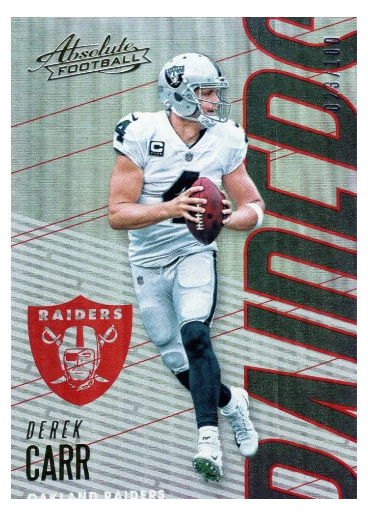 2018 Panini Absolute Derek Carr #77 card