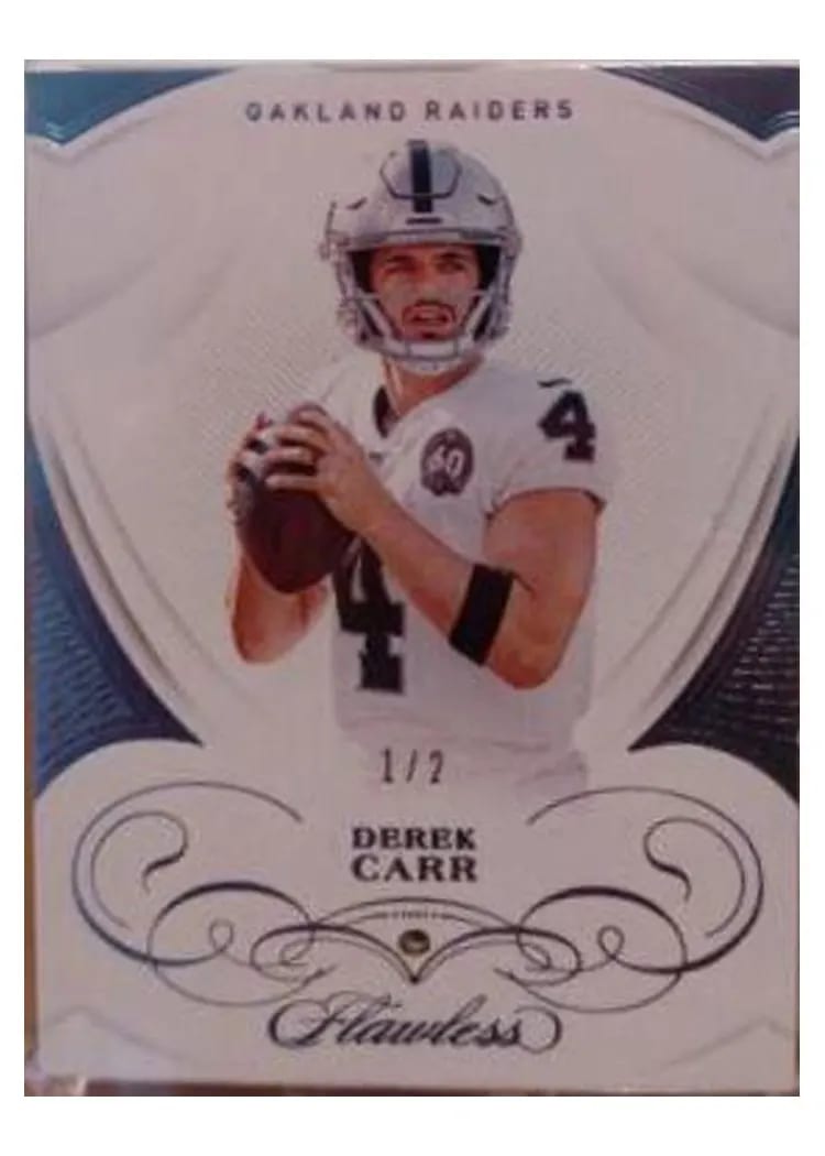 2019 Panini Flawless Base Ruby Derek Carr #50 card