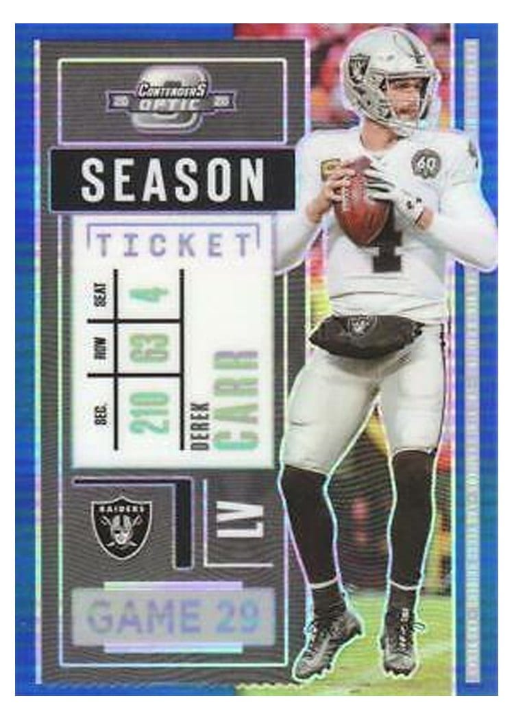 2020 Panini Contenders Optic Base Set Derek Carr #31 card