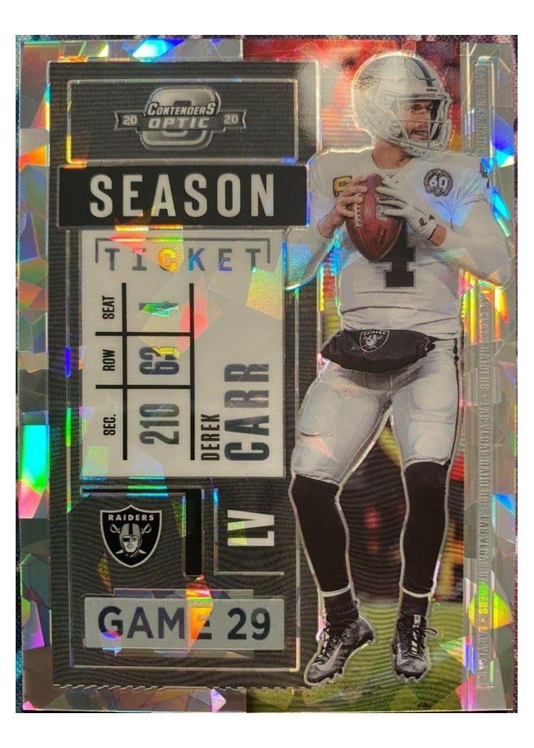 2020 Panini Contenders Optic Base Set Derek Carr #31 card
