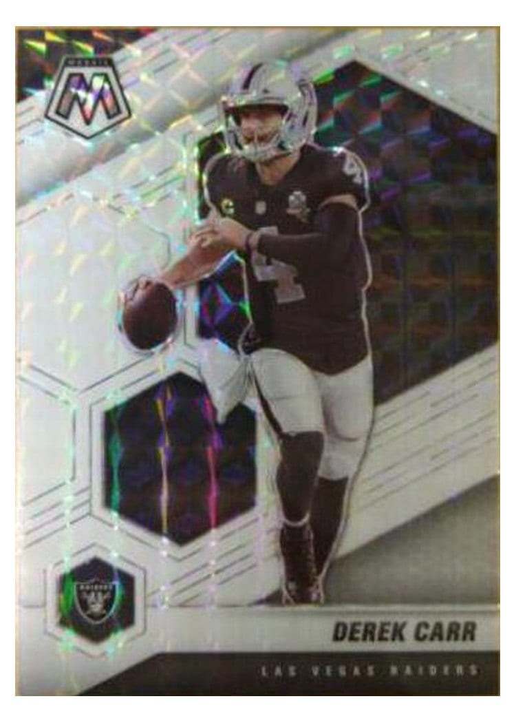 2021 Panini Mosaic Base Set Derek Carr #104 card