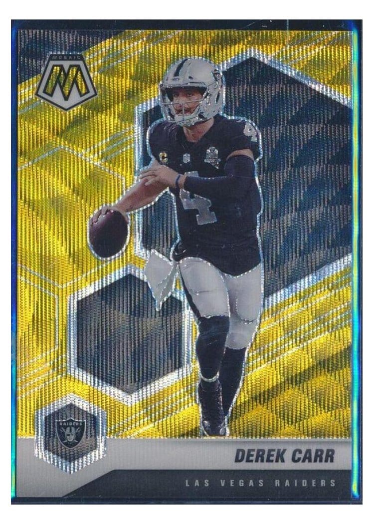 2021 Panini Mosaic Base Set Derek Carr #104 card
