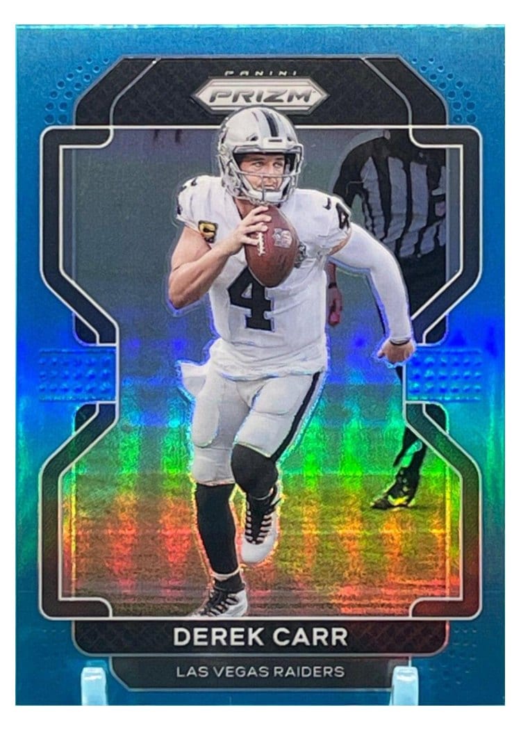 2021 Panini Prizm Base Set Derek Carr Light Blue Prizm #179 card
