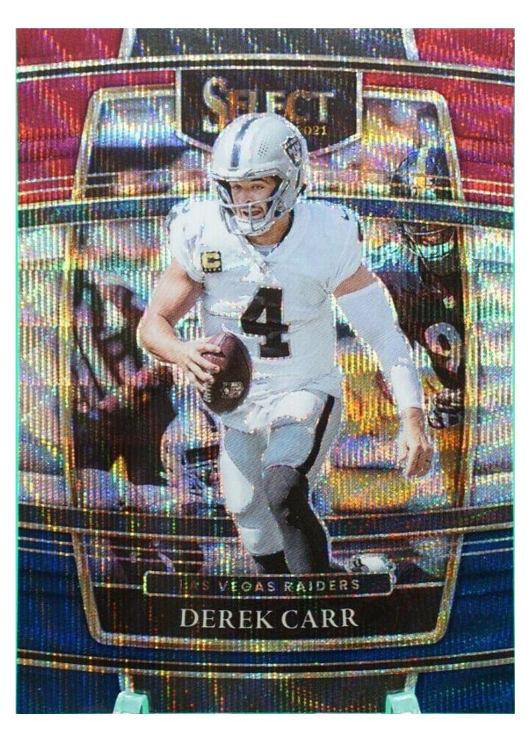 2021 Panini Select Base Set Derek Carr Tri Color #21 card