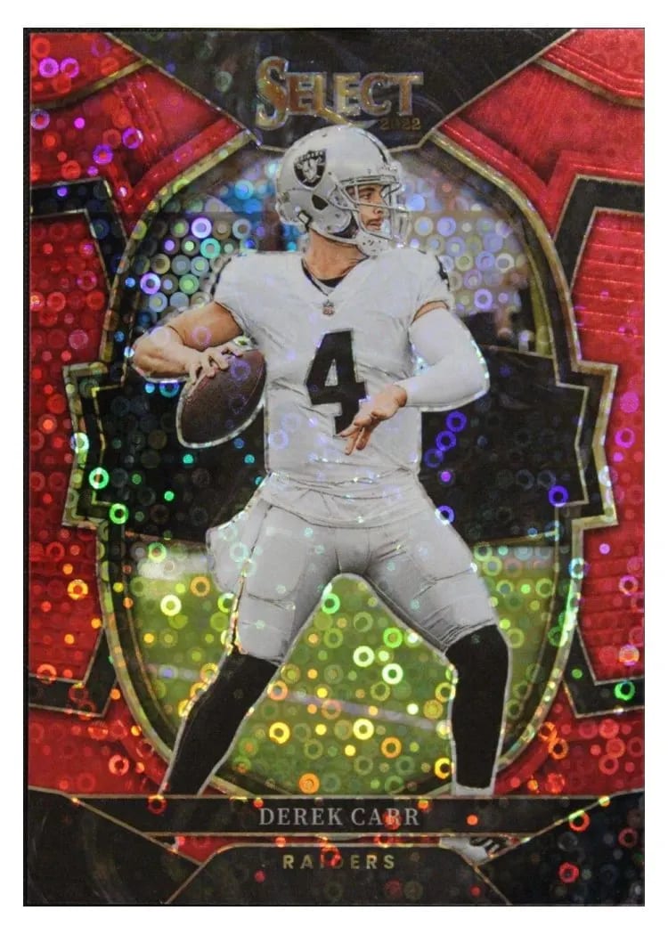 2022 Panini Select Base Set Derek Carr Red Disco #19 card