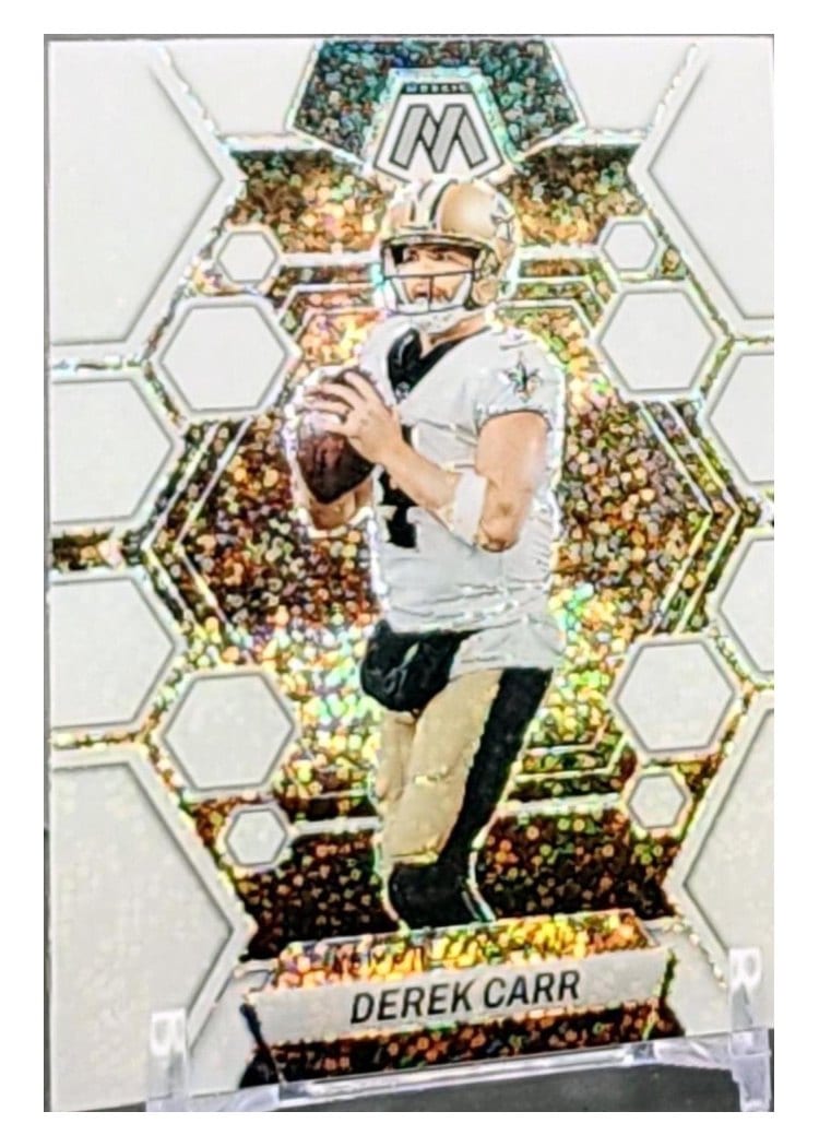 2023 Panini Mosaic Base Set Derek Carr White Sparkle #168 card