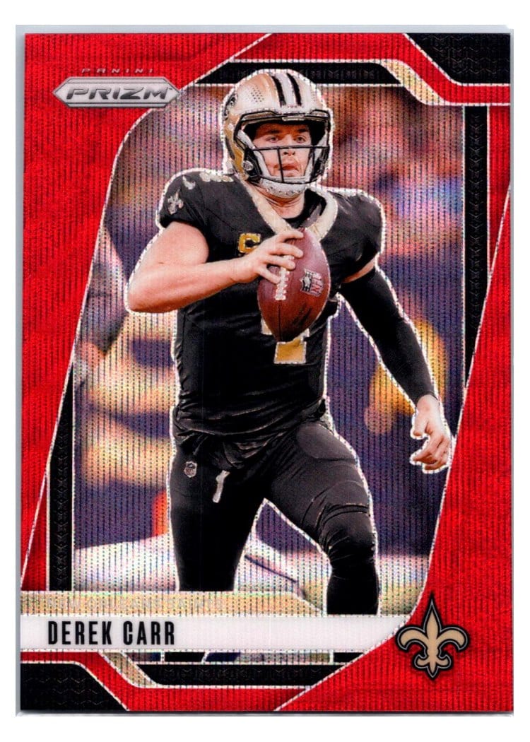 2024 Panini Prizm Base Set Derek Carr Red Wave #203 card