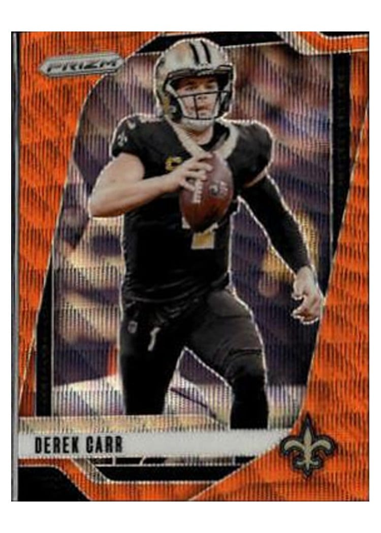2024 Panini Prizm Base Set Derek Carr Orange Wave #203 card