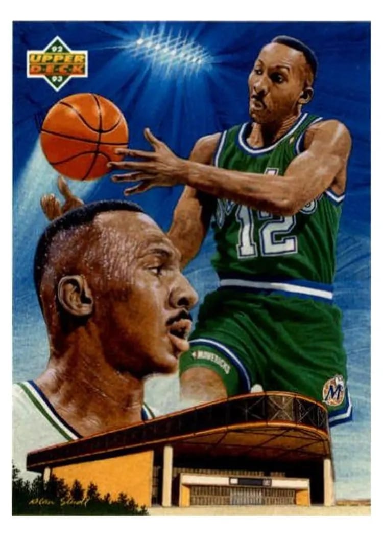 1992 Upper Deck Derek Harper #49 card