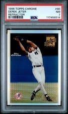 1996 Topps Chrome Derek Jeter Refractor #80 card