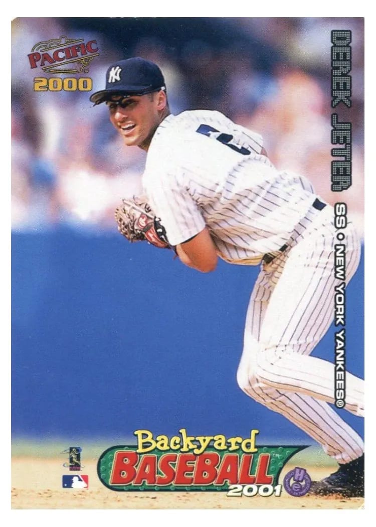 2000 Pacific Backyard Baseball Derek Jeter card