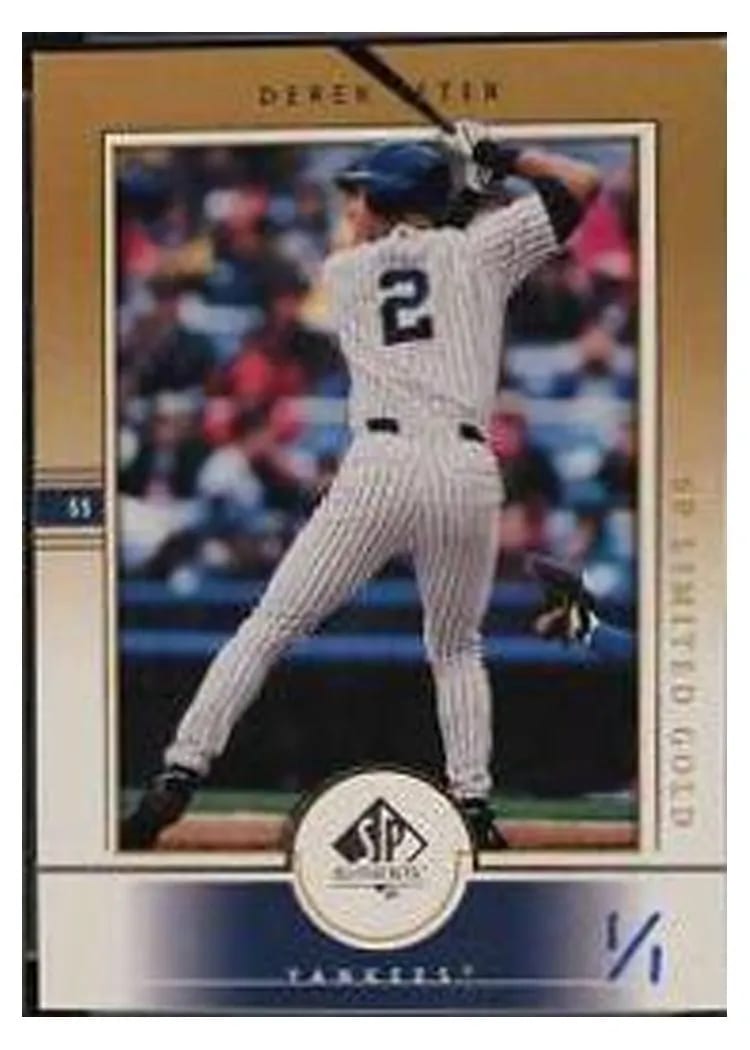 2000 SP Authentic Derek Jeter #38 card