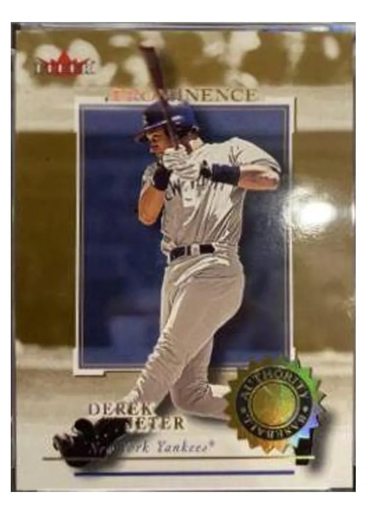 2001 Fleer Authority Derek Jeter #28 card