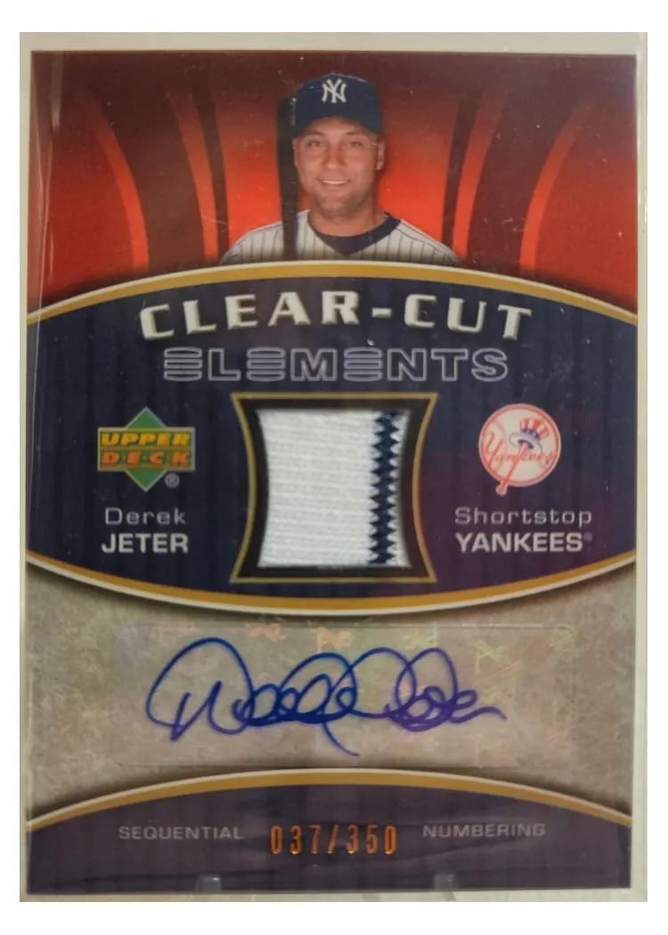 2007 Upper Deck Elements Clear Cut Autograph Derek Jeter #CCE-DJ card