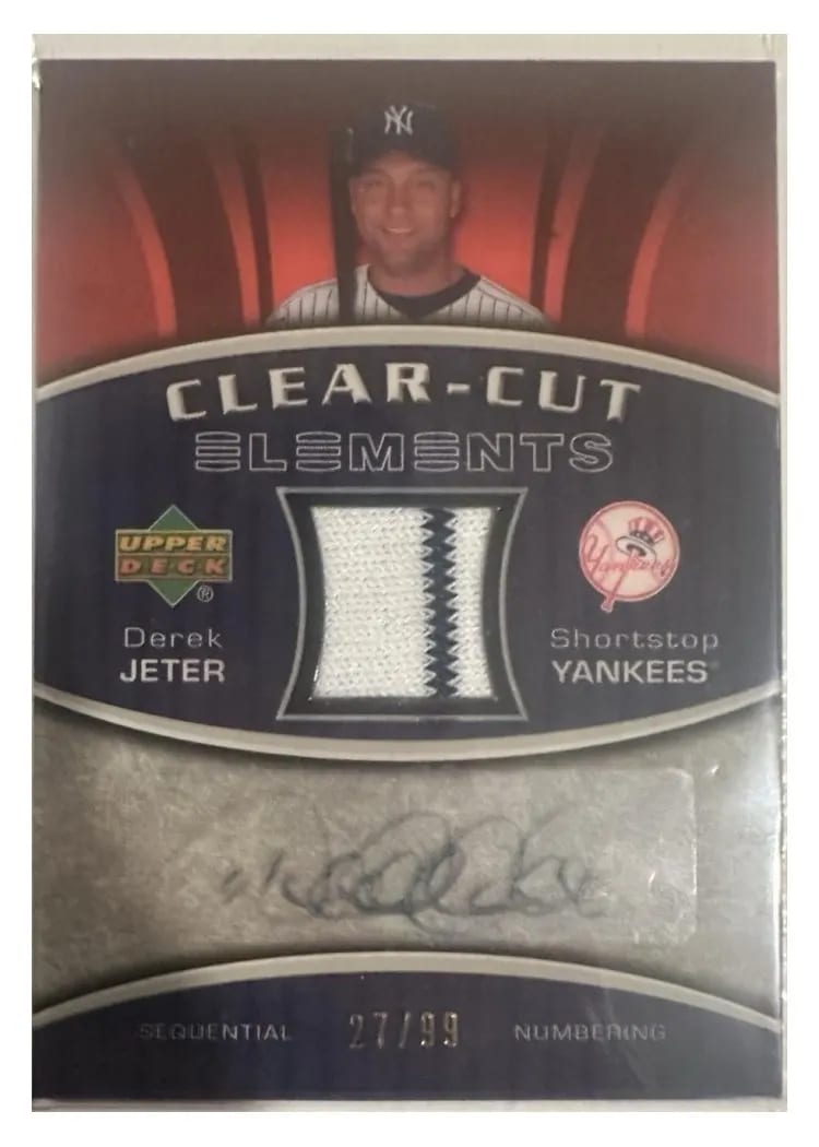 2007 Upper Deck Elements Clear Cut Autograph Derek Jeter #CCE-DJ card