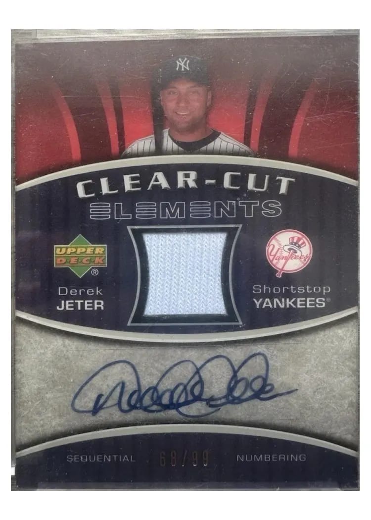 2007 Upper Deck Elements Clear Cut Autograph Derek Jeter #CCE-DJ card