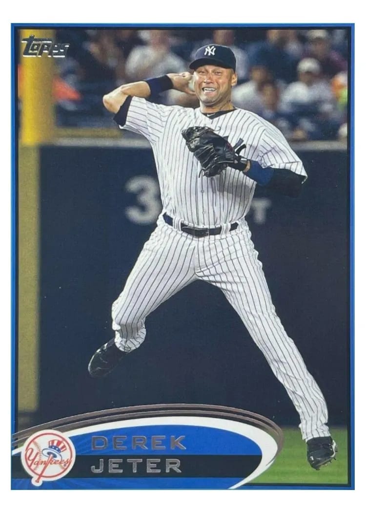 2012 Topps Derek Jeter Wal Mart Blue Border #30 card