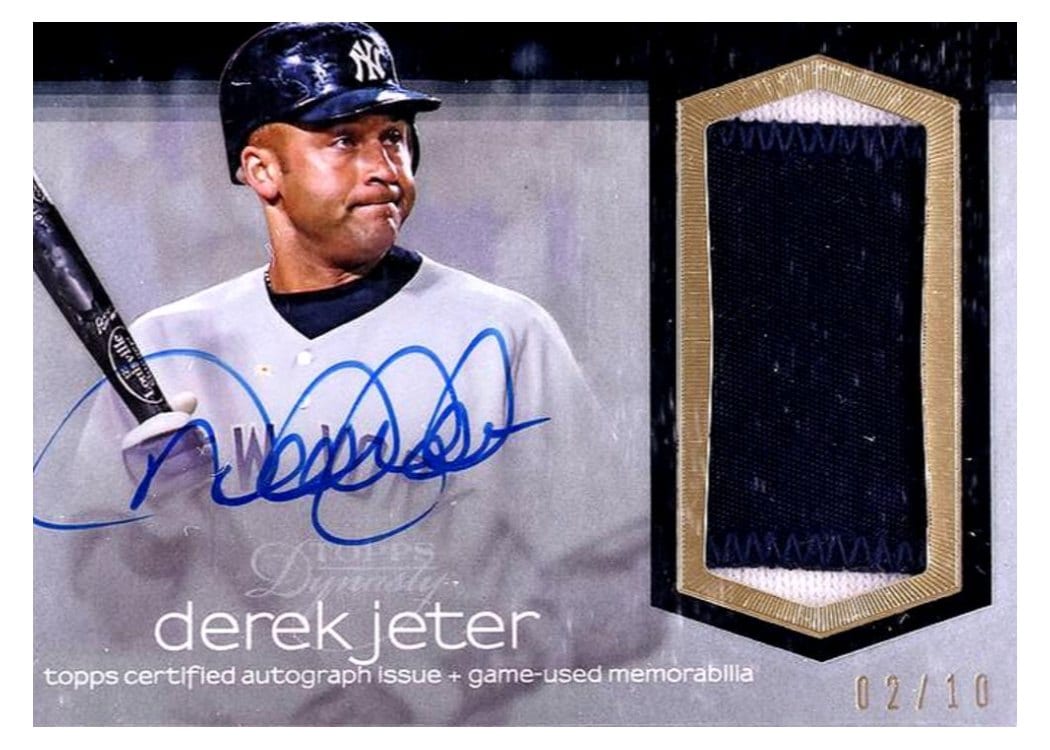 2016 Topps Dynasty Autograph Patches Derek Jeter #AP-DJ2 card