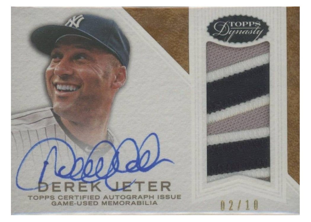 2016 Topps Dynasty Autograph Patches Derek Jeter #AP-DJ3 card