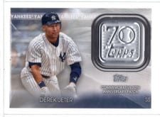 2021 Topps 70th Anniversary Logo Patches Series 1 Derek Jeter #70LP-DJ card