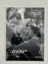 2022 Topps Black & White Milestone Moment Derek Jeter #MM-1 card