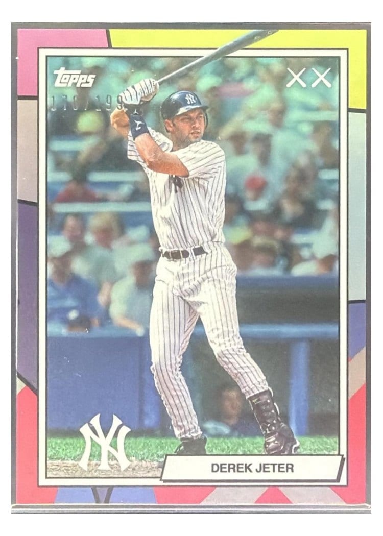 2026 Topps KAWS X MLB Derek Jeter Aqua #7 card