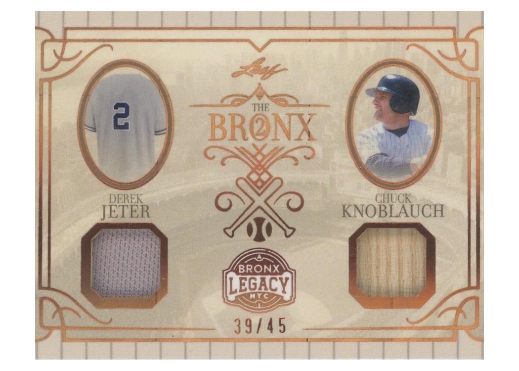 2025 Leaf Bronx Legacy The Bronx 2 Derek Jeter / Chuck Knoblauch #B2-6 card