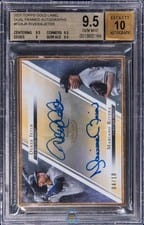 2021 Topps Gold Label Framed Dual Autographs Derek Jeter / Mariano Rivera #FDA-JR card