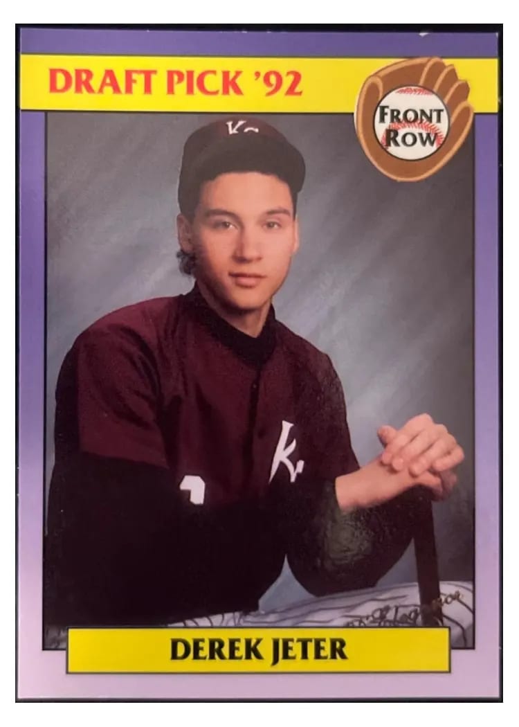 1992 Front Row Draft Picks Derek Jeter Promo card