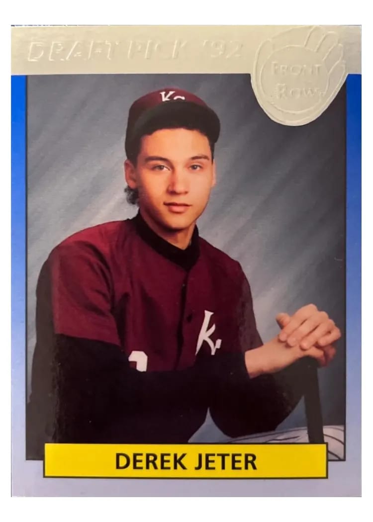 1992 Front Row Draft Picks Derek Jeter Silver #55 card