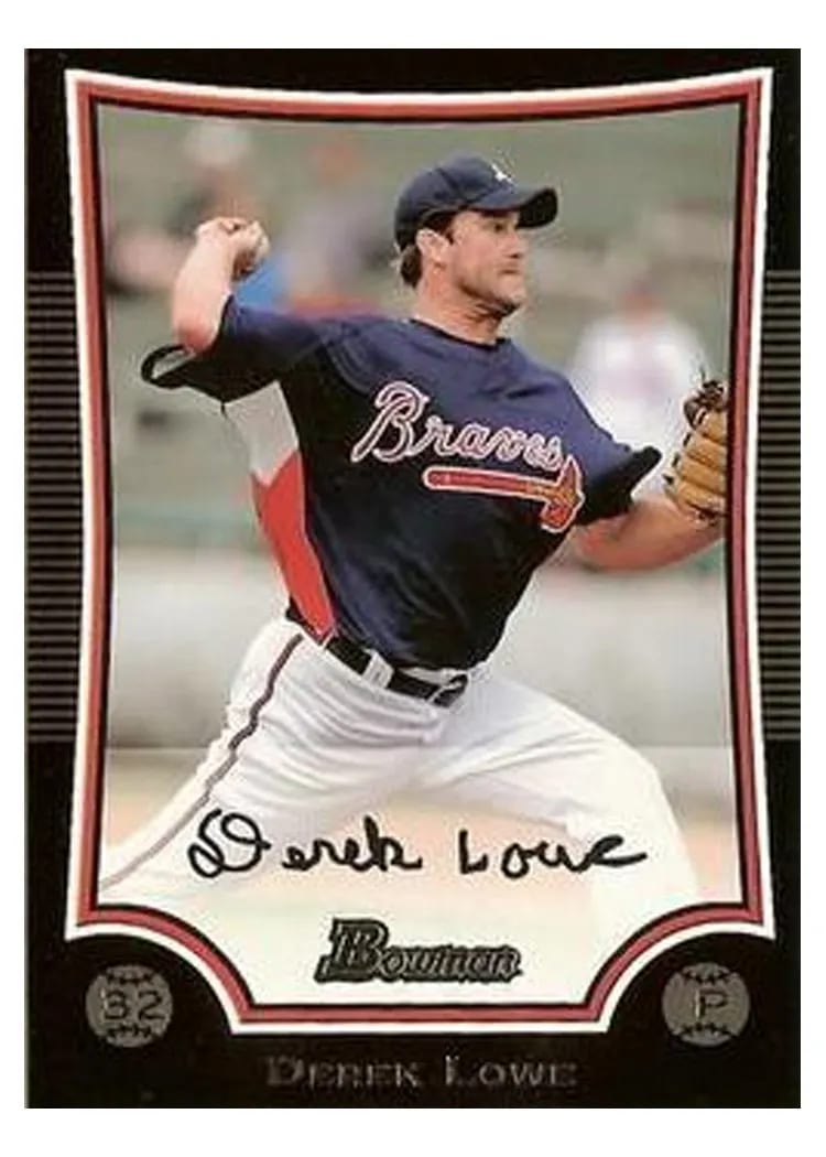 2009 Bowman Derek Lowe #85 card