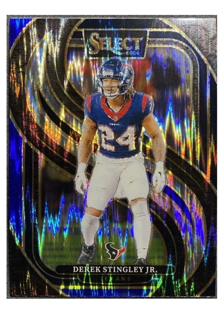 2024 Panini Select Base Set Derek Stingley Jr. Black Blue Prizm Shock #149 card