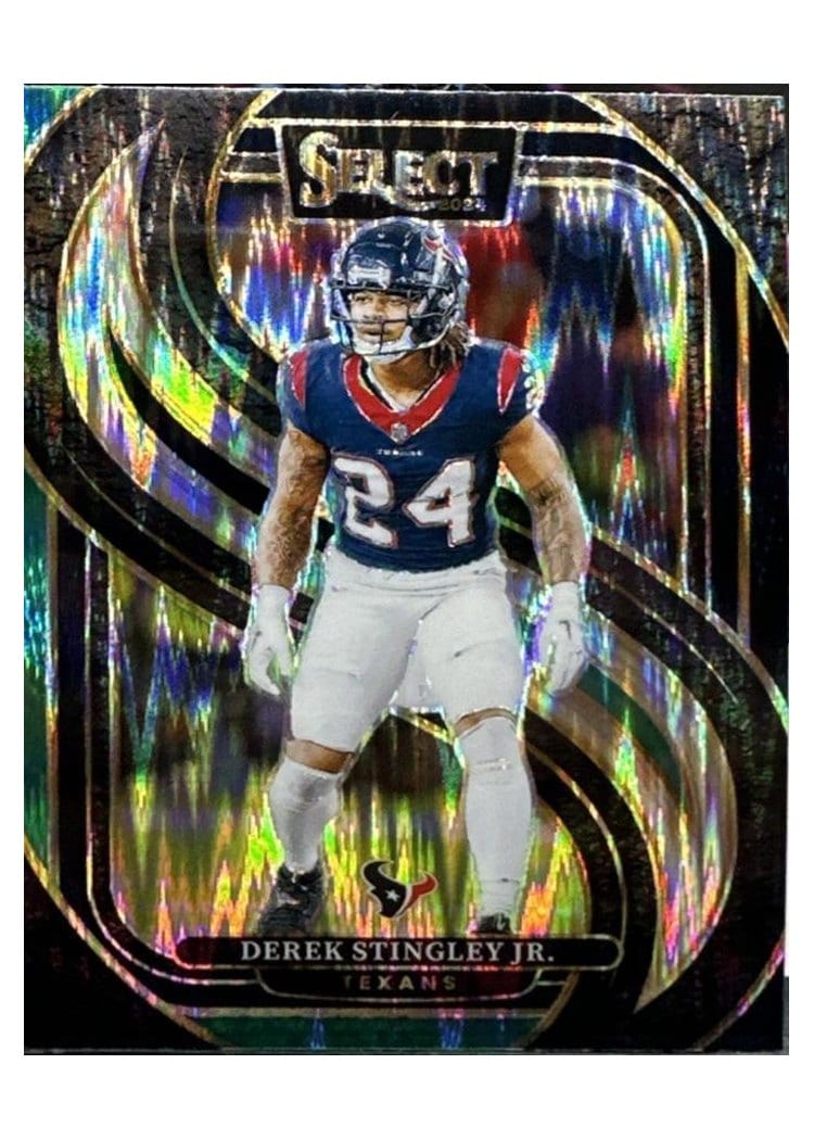 2024 Panini Select Base Set Derek Stingley Jr. Green Black Snakeskin Prizm #149 card