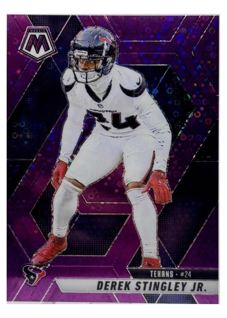 2025 Panini Mosaic Base Set Derek Stingley Jr. No Huddle Purple #199 card
