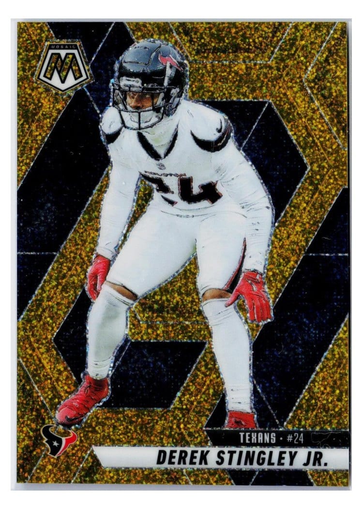 2025 Panini Mosaic Base Set Derek Stingley Jr. Gold Glitter #199 card