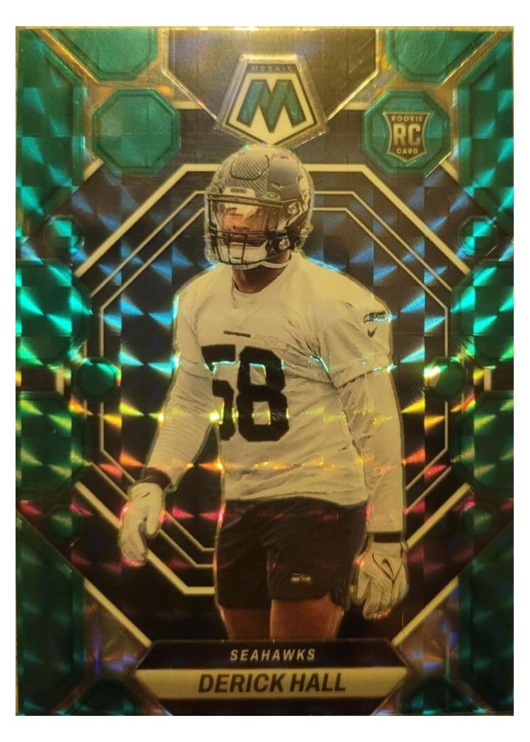 2023 Panini Mosaic Base Set Derick Hall Green #310 card