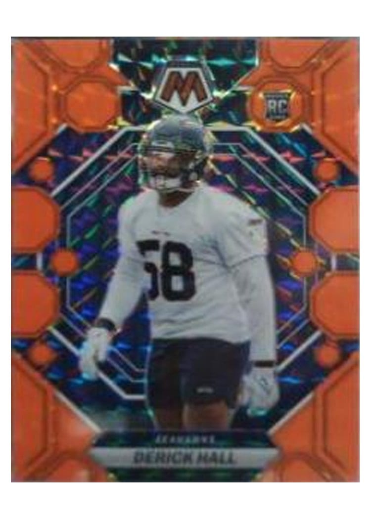2023 Panini Mosaic Base Set Derick Hall Orange Fluorescent #310 card