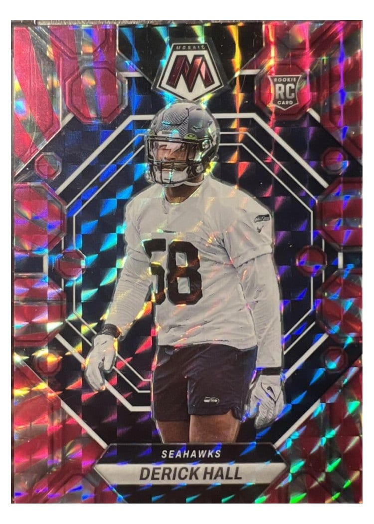 2023 Panini Mosaic Base Set Derick Hall Pink Swirl #310 card