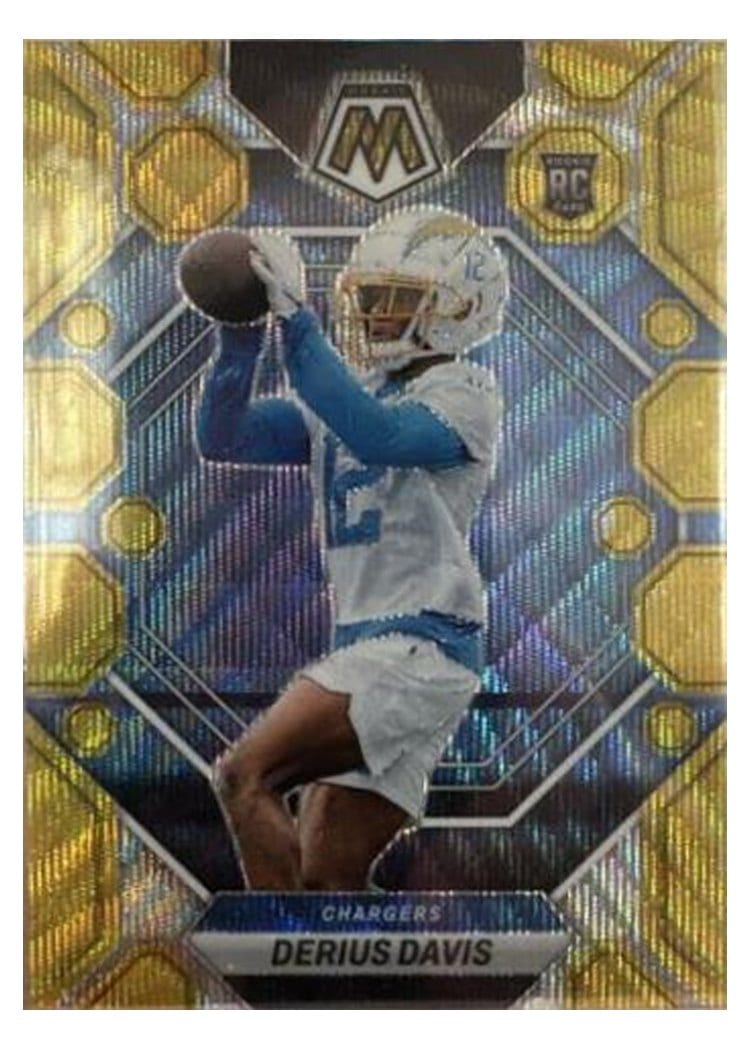 2023 Panini Mosaic Base Set Derius Davis Gold Wave #311 card