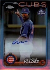 2024 Topps Pro Debut Chrome Autographs Derniche Valdez #PDC-126 card